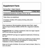 Swanson L. Plantarum Probiotic Supplement side view showing label