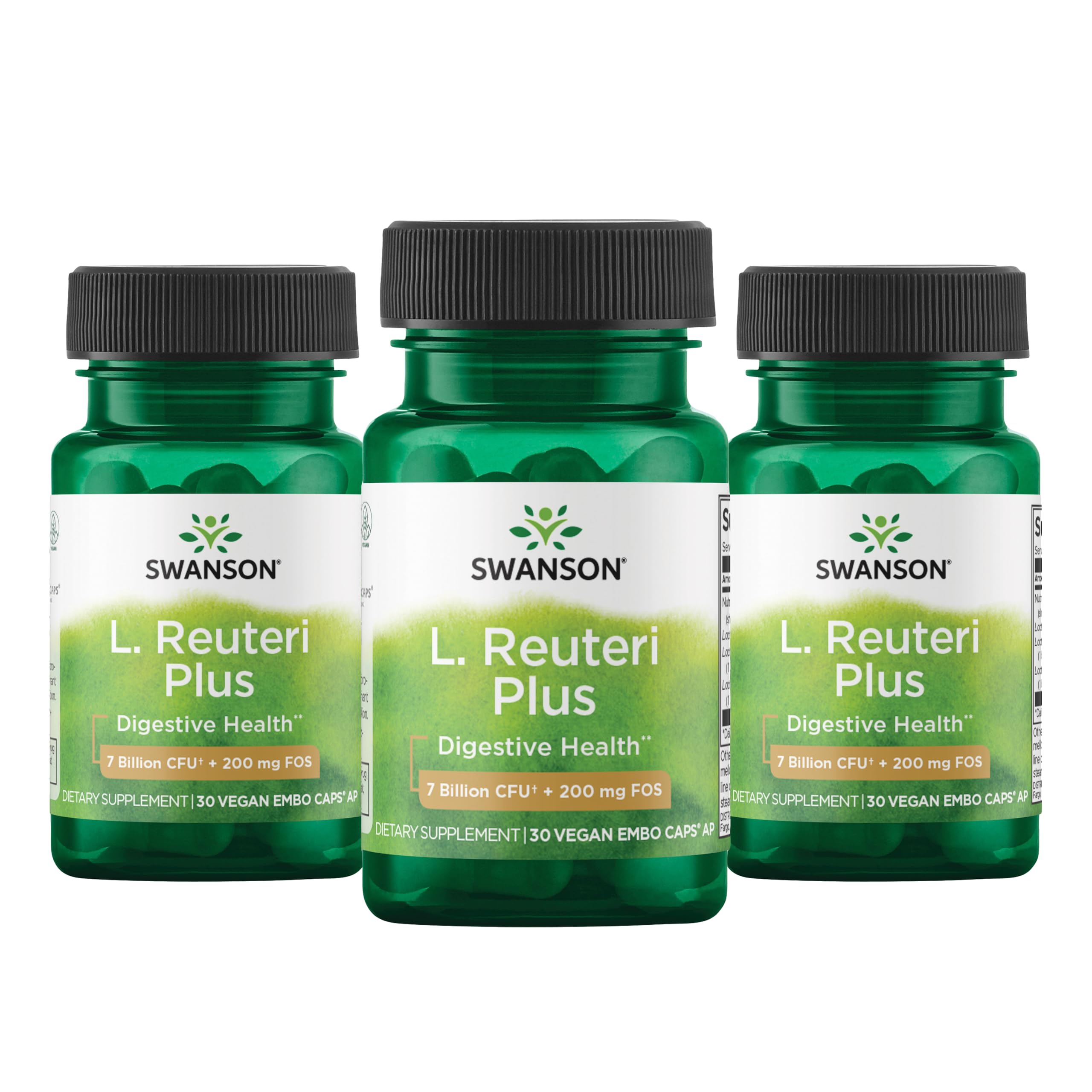Swanson L. Reuteri Probiotic Plus 30 veggie capsules front view