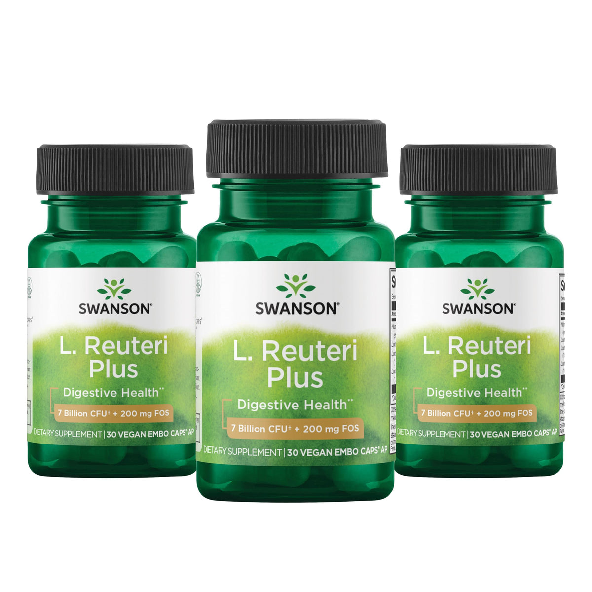 Swanson L. Reuteri Probiotic Plus 30 veggie capsules front view