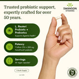 Swanson L. Reuteri Probiotic Plus ingredients list on packaging