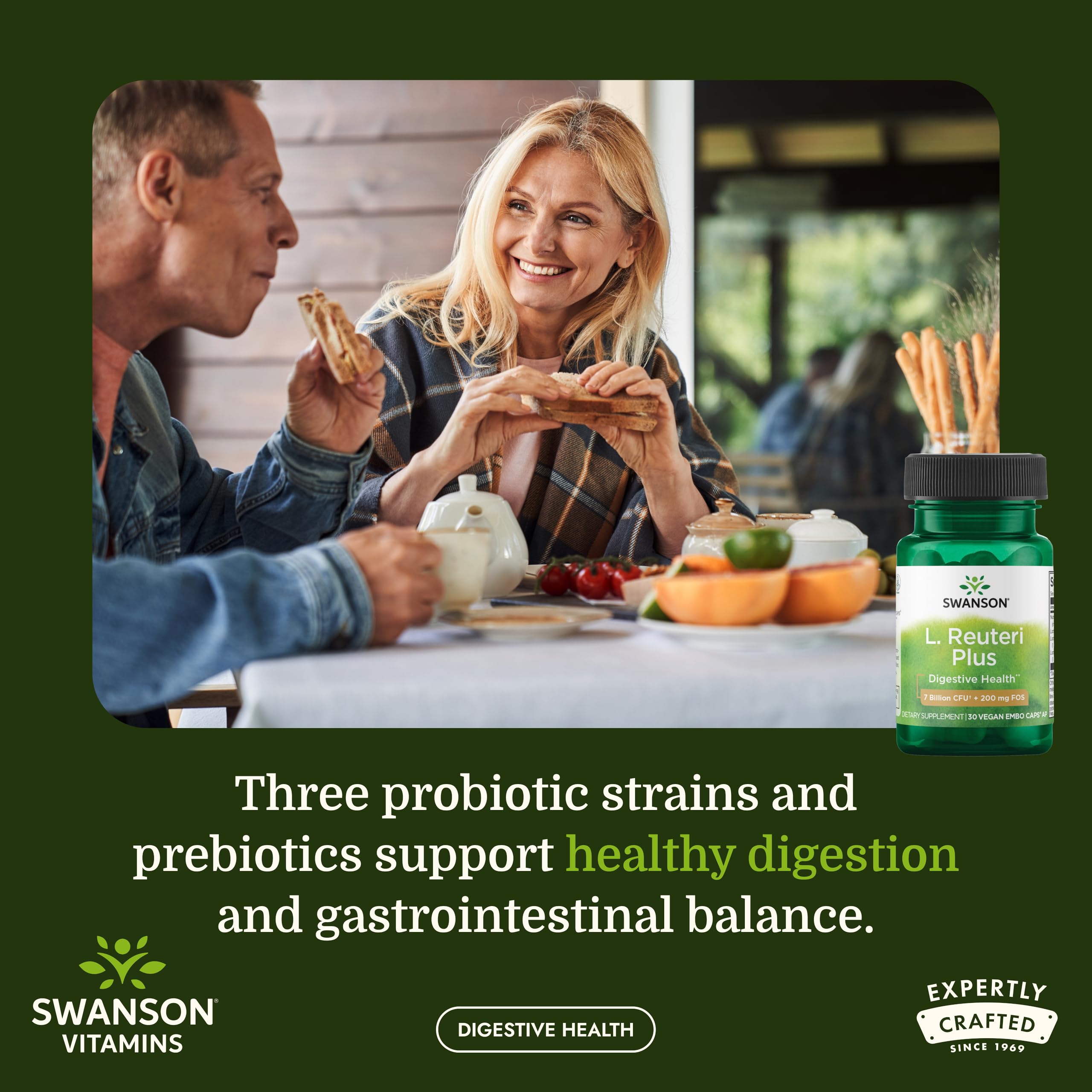 Swanson L. Reuteri Probiotic Plus packaging side view