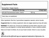 Swanson L-Serine Capsules 500mg side view showing capsule details