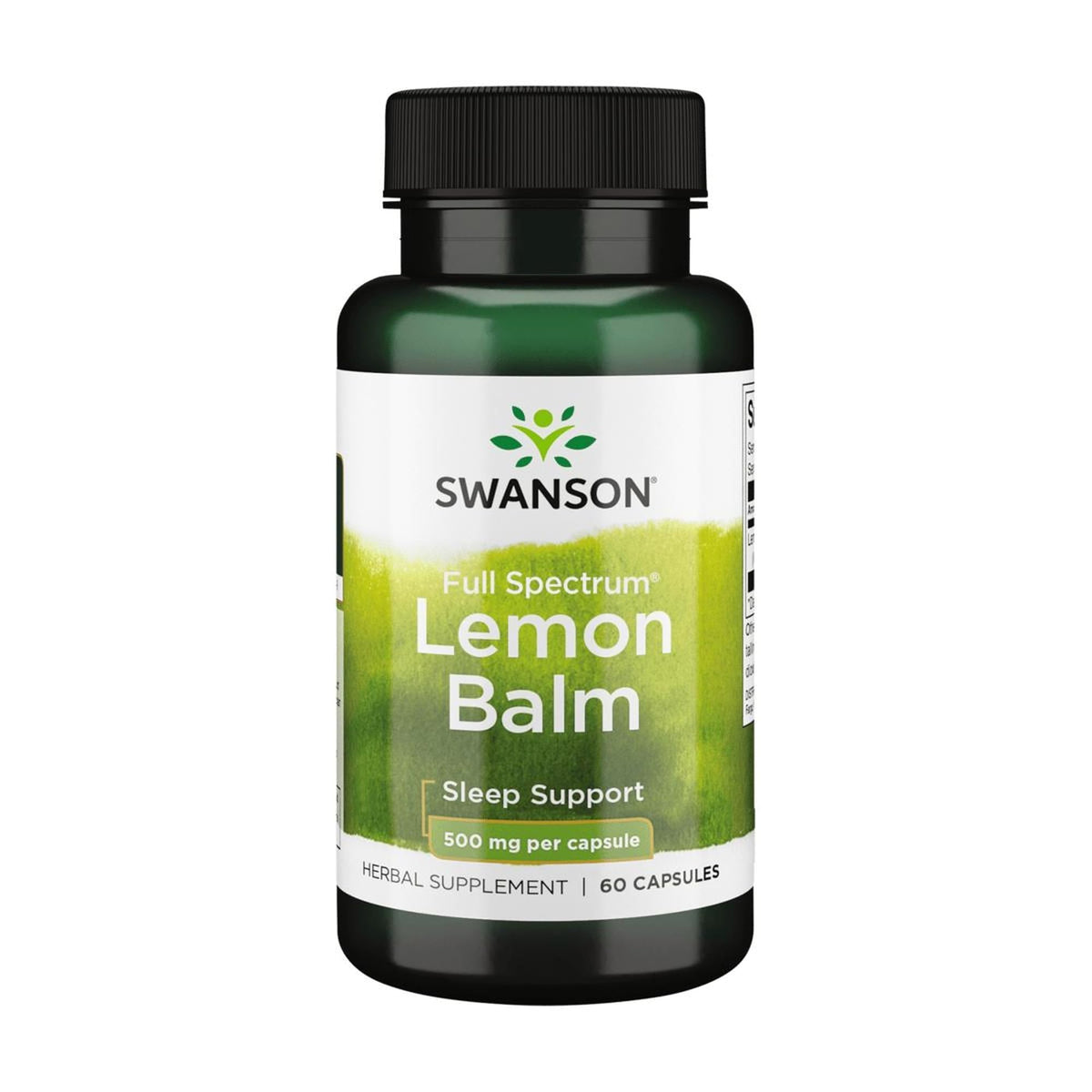 Swanson Lemon Balm Herbal Supplement 60 Capsules front view