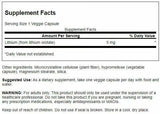 Swanson Lithium Orotate 5mg supplement side view