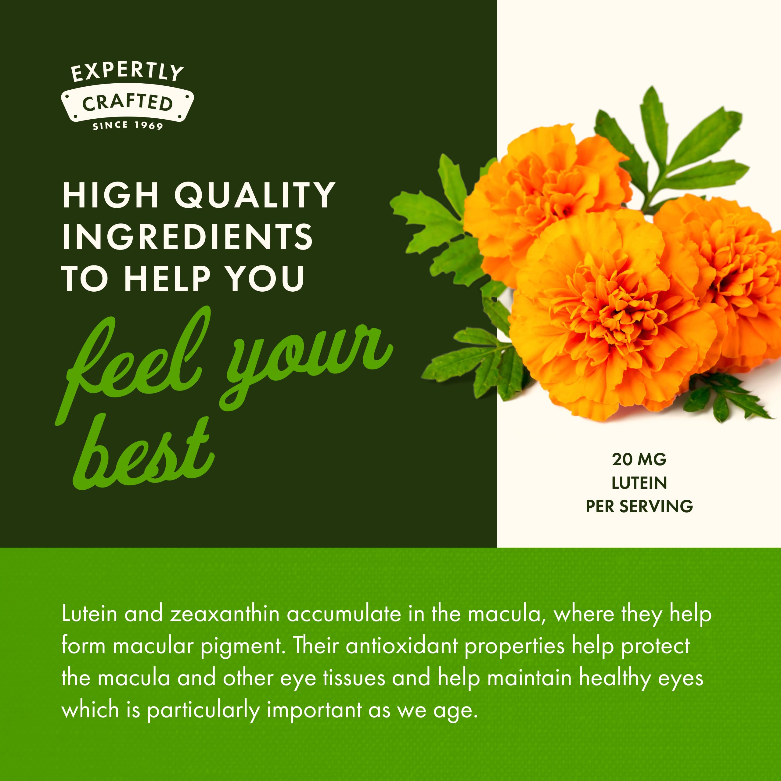 Swanson Lutein Softgels 20mg softgels in hand