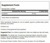Swanson Lycopene 20mg supplement bottle side view