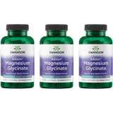 Swanson Magnesium Glycinate Supplement 133mg 60 Capsules front view