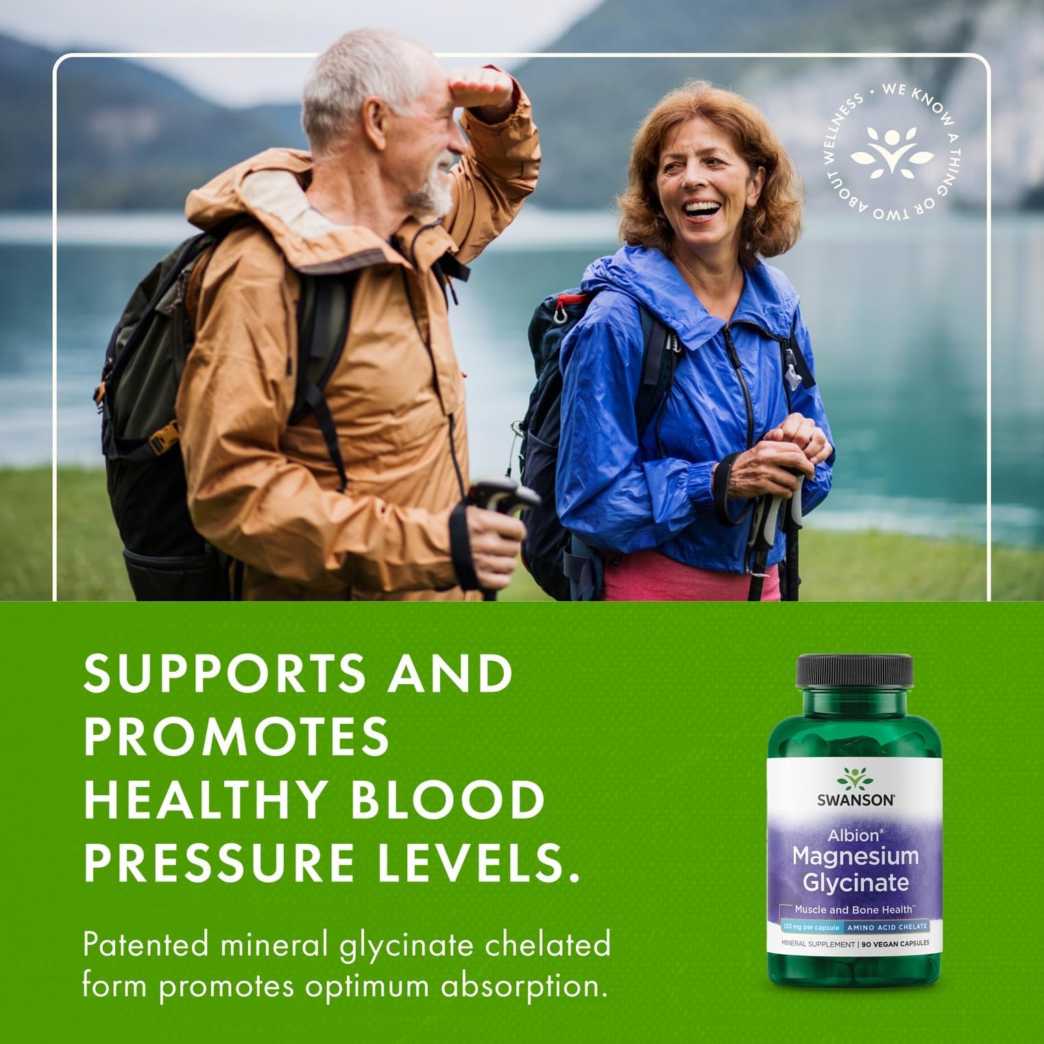 Swanson Magnesium Glycinate Supplement 133mg ingredients list