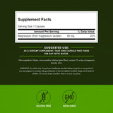 Swanson Magnesium Lactate 84mg capsules on a wooden table