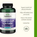 Swanson Magnesium Lactate 84mg capsules opened bottle
