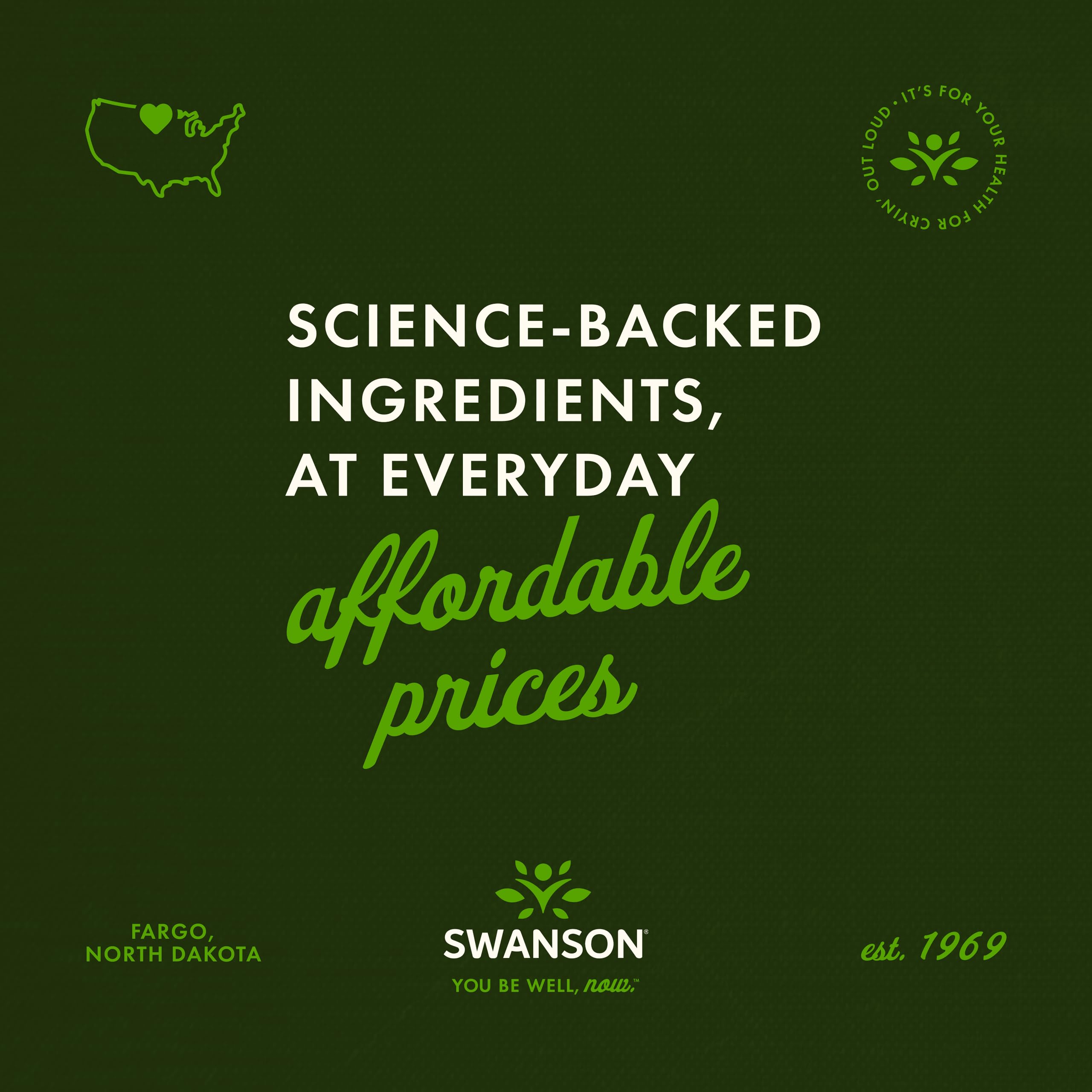 Swanson Magnesium Lactate 84mg capsules side view