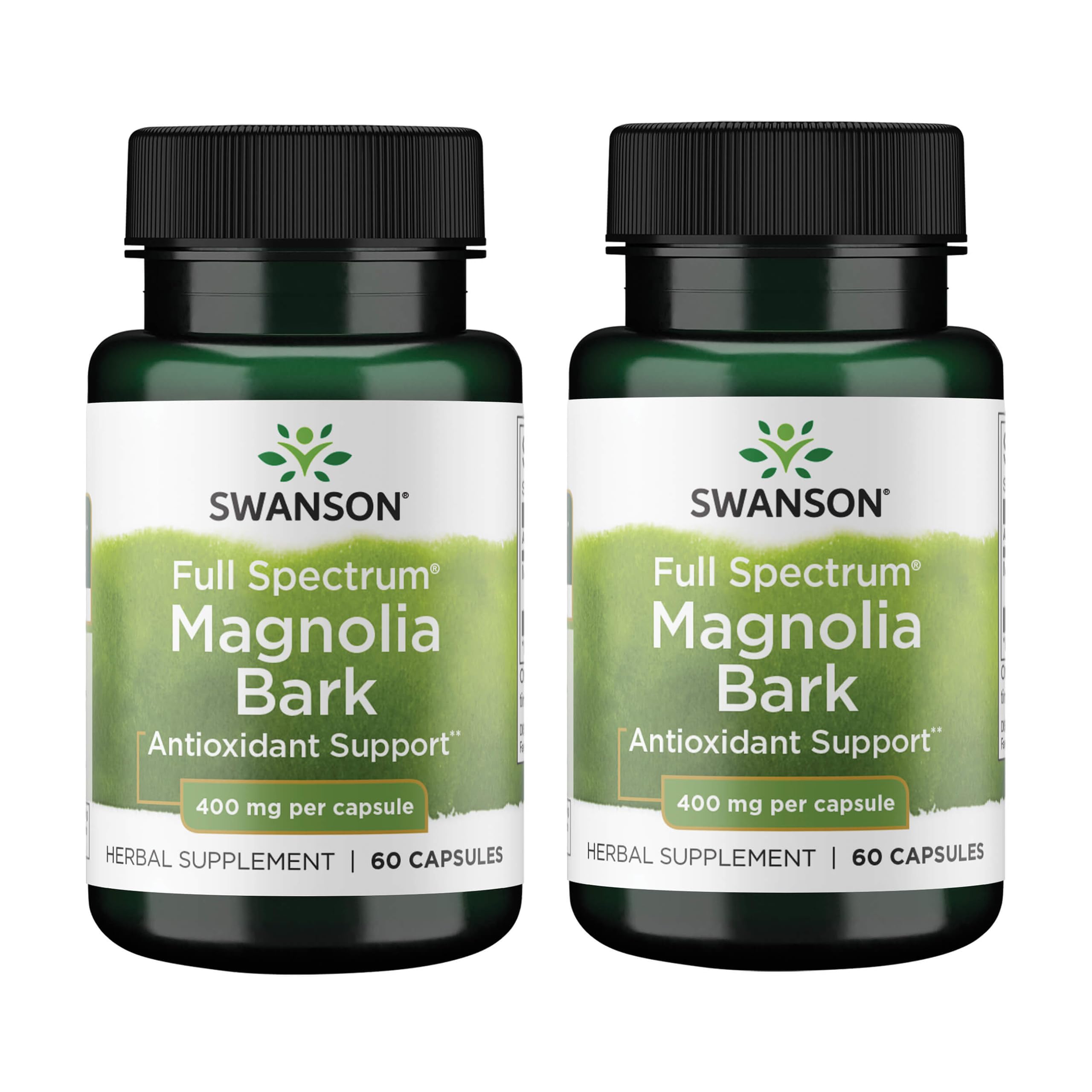 Swanson Magnolia Bark 400mg Capsules front view