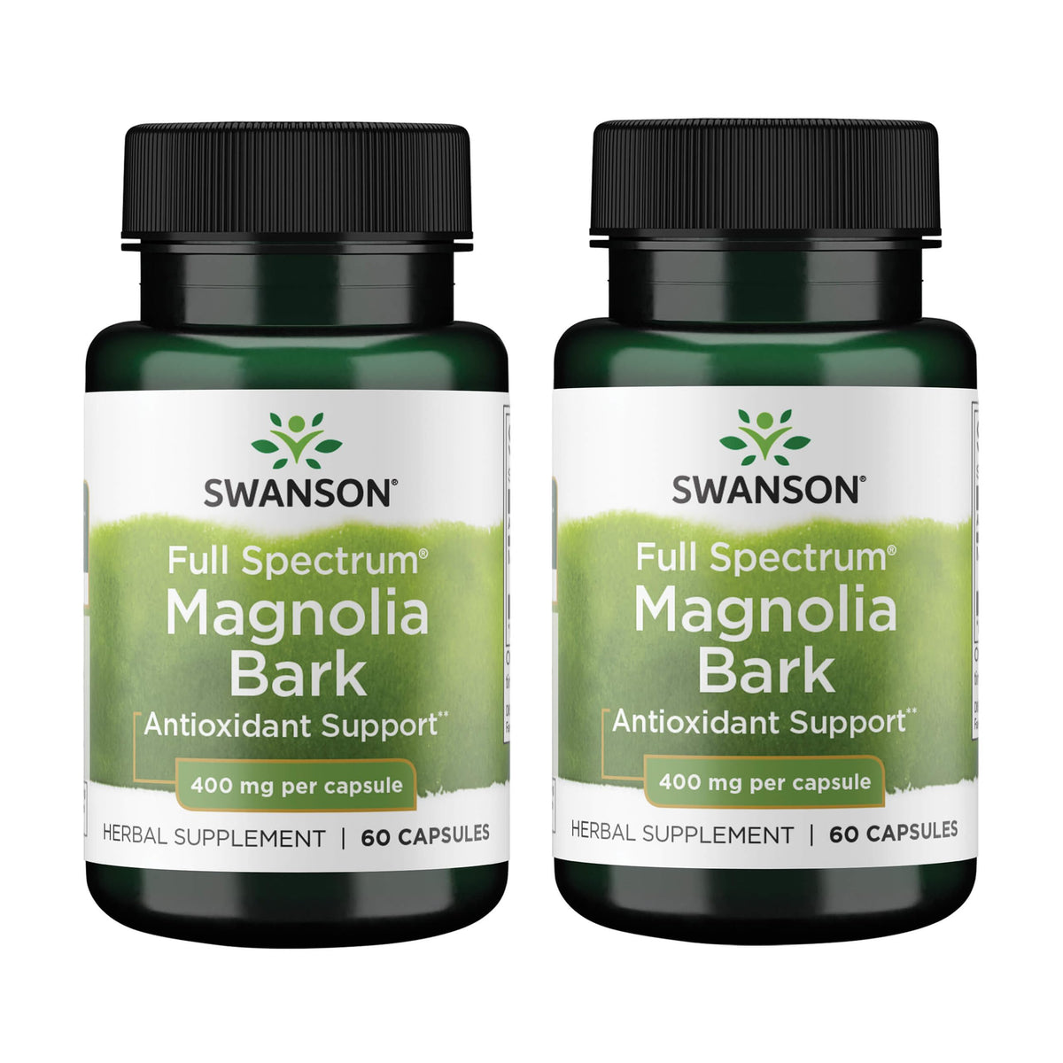 Swanson Magnolia Bark 400mg Capsules front view