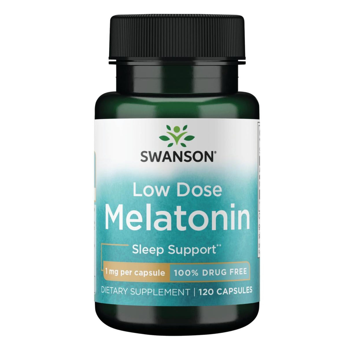 Swanson Melatonin 1 mg 120 capsules front view
