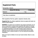 Swanson Melatonin 1 mg capsule close-up