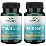Swanson Melatonin 1mg capsules front view with packaging