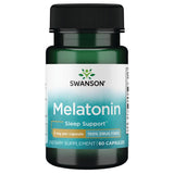 Swanson Melatonin 3 mg capsules front view with packaging