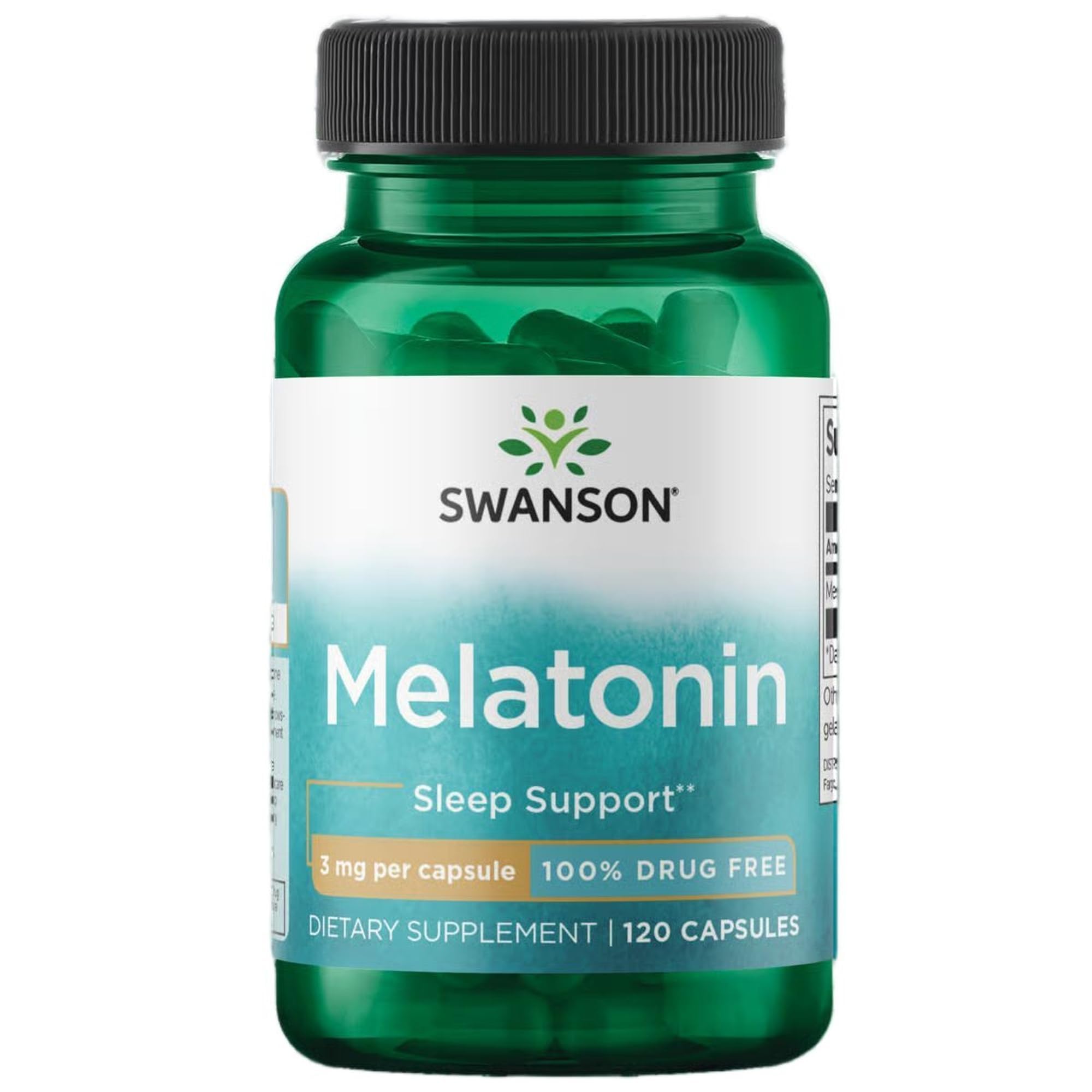 Swanson Melatonin 3mg capsules front view