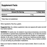 Swanson Melatonin 3mg capsules side view