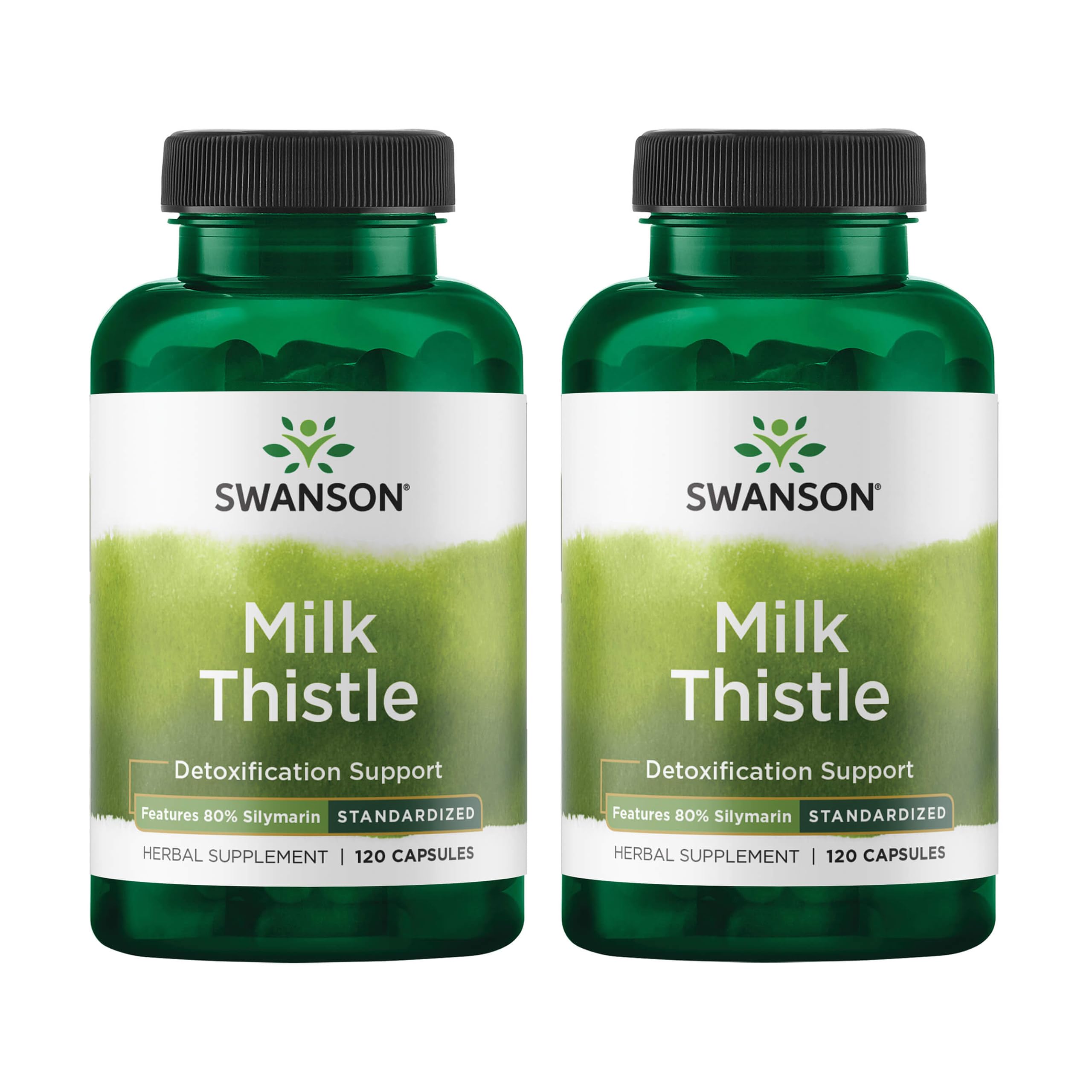 Swanson Milk Thistle Capsules 500mg front view