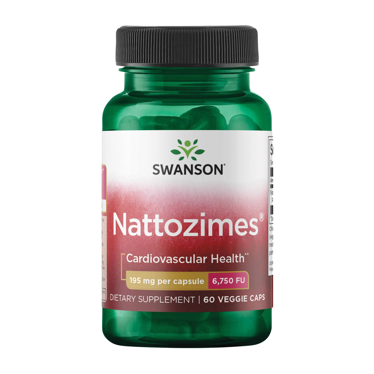 Swanson Multi-Enzymes Nattozimes 195mg vegetarian capsule front view