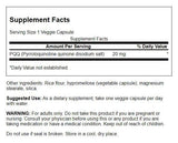Swanson Multivitamin PQQ 20mg Vegan Capsules back view with ingredient list