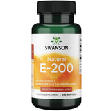 Swanson Natural Vitamin E 134.2mg front view of packaging