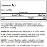 Swanson Niacin B3 Supplement 100 mg NE 90 Capsules side view