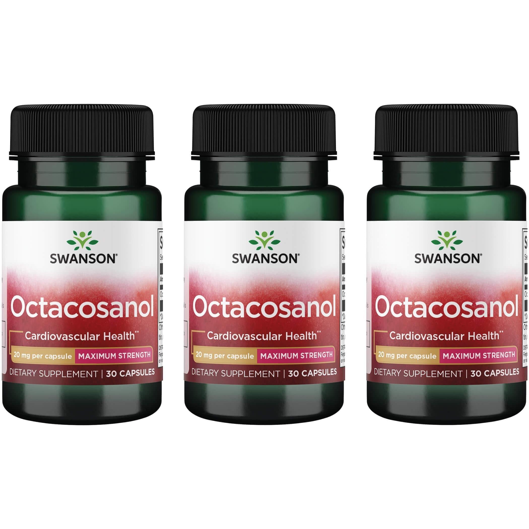 Swanson Octacosanol 20 mg supplement 50g front view