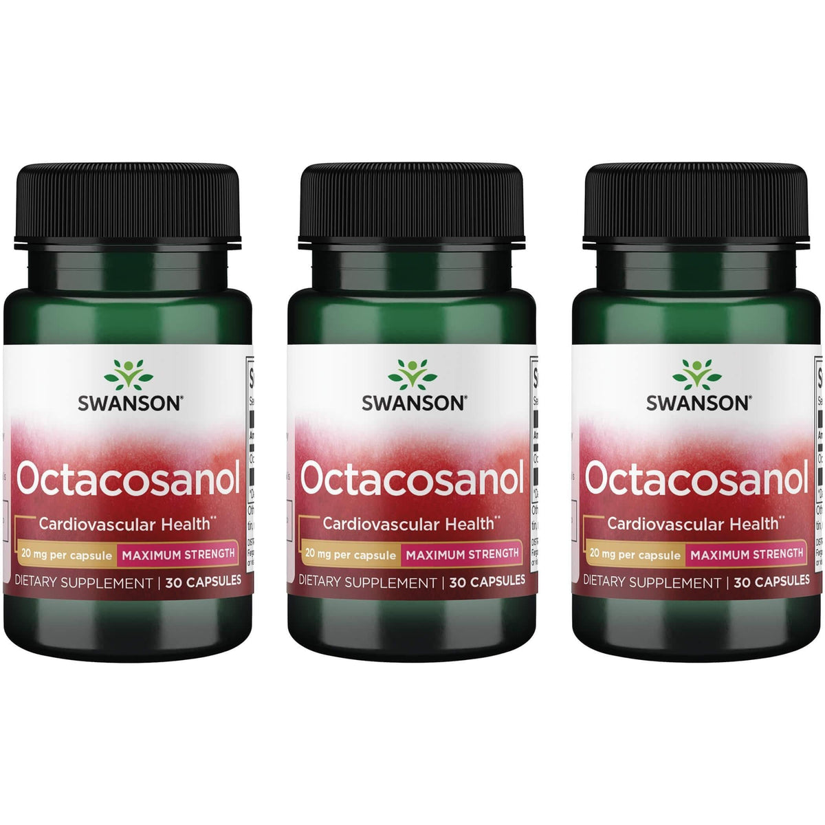 Swanson Octacosanol 20 mg supplement 50g front view