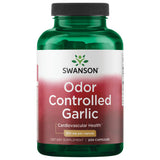 Swanson Odor-Controlled Garlic 500 mg supplement front view