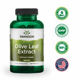 Swanson Olive Leaf Extract 500mg capsules side view