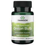 Swanson Onion 400mg herbal supplement capsules front view