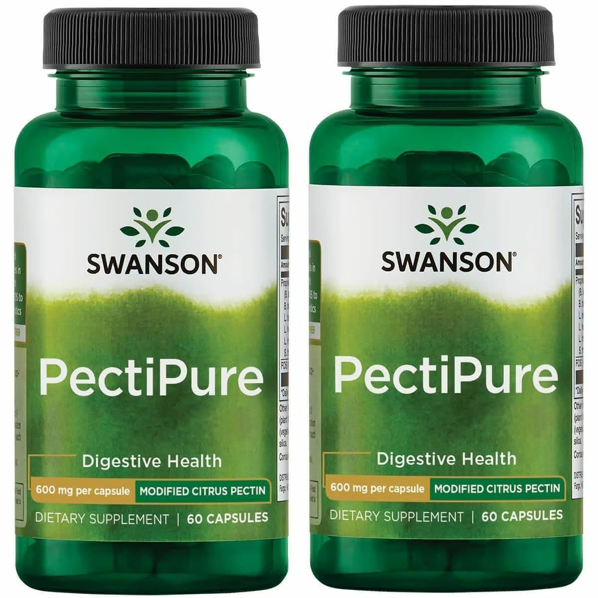Swanson PectiPure Citrus Pectin Capsules 600mg bottle front view