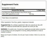 Swanson PectiPure Citrus Pectin Capsules 600mg side view