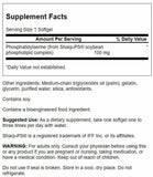 Swanson Phosphatidylserine Softgels 100mg back view
