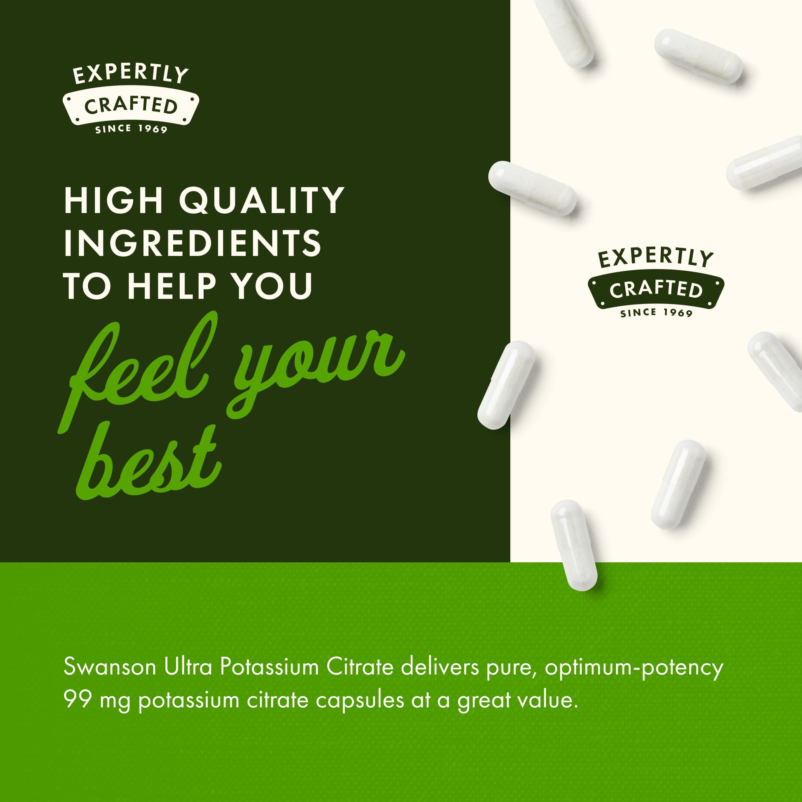 Swanson Potassium Citrate Capsules 99mg back view