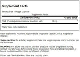 Swanson PQQ 10mg Capsules side view showing easy-to-swallow design