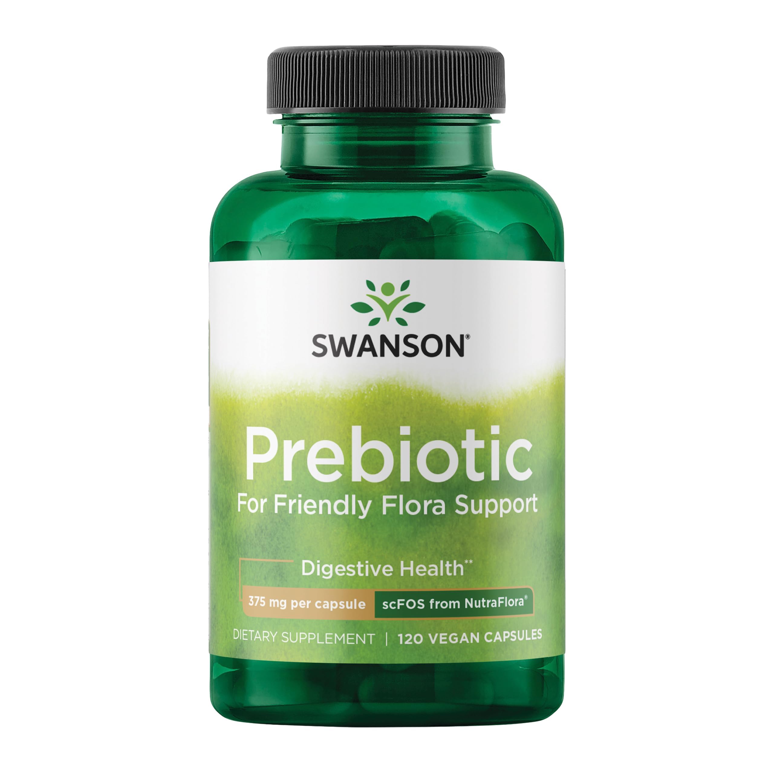 Swanson Prebiotic Supplement 45g front view with packaging