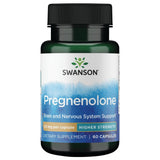 Swanson Pregnenolone 25 mg Capsules front view with packaging