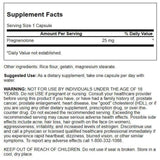 Swanson Pregnenolone 25 mg Capsules side view showing capsule details
