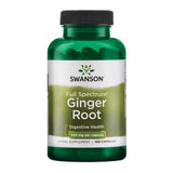 Swanson Premium Brand Ginger Root Capsules 100 count front view