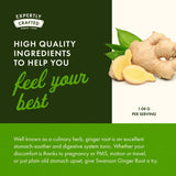 Swanson Premium Brand Ginger Root Capsules with a measuring spoon