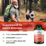 Swanson Pumpkin Seed Oil Softgels side view
