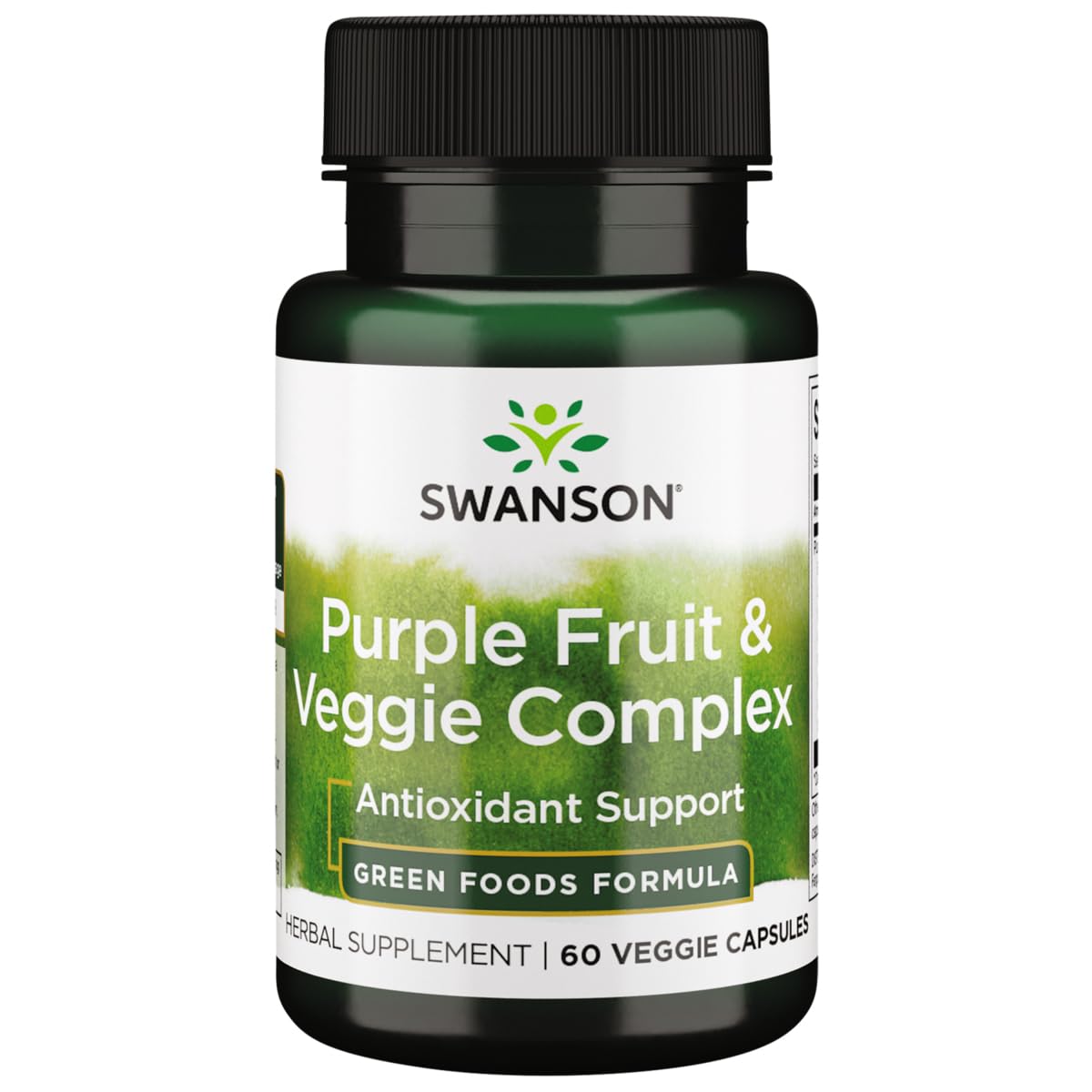 Swanson Purple Complex 400mg vegetarian capsules front view