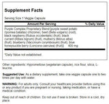 Swanson Purple Complex 400mg vegetarian capsules side view with packaging