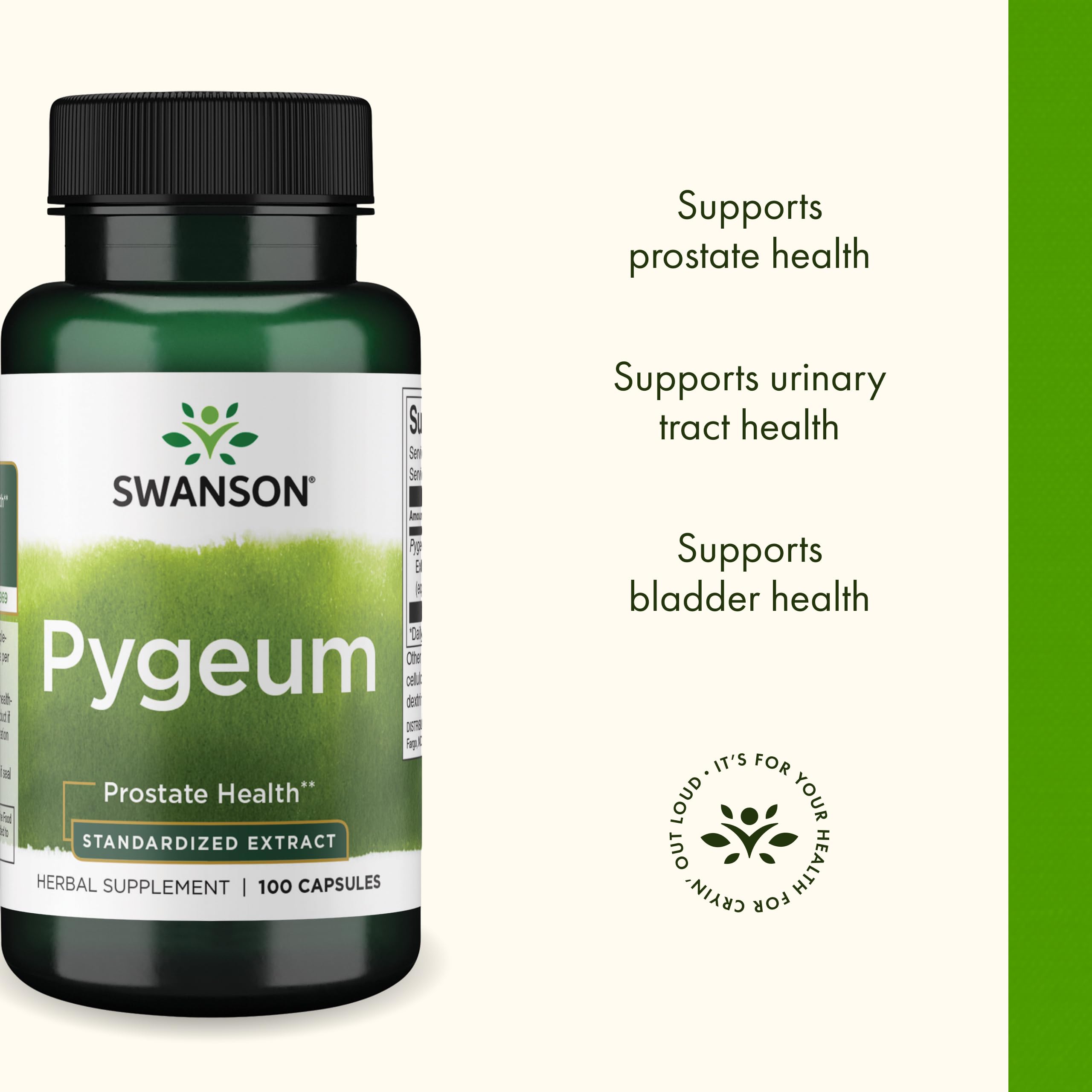 Swanson Pygeum Herbal Supplement 150g with packaging