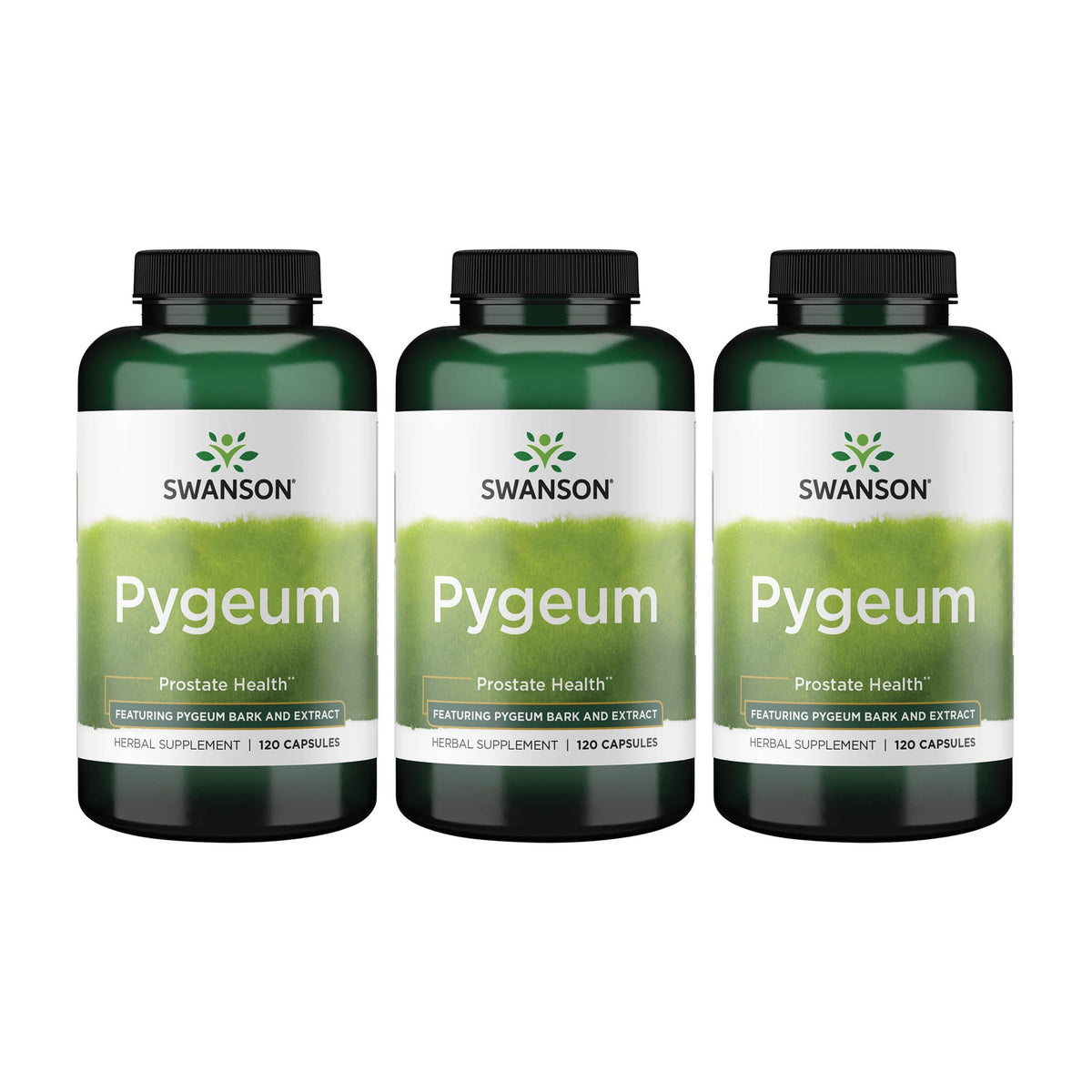 Swanson Pygeum Herbal Supplement 400mg front view