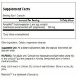 Swanson ResistAid Arabinogalactan 500mg Capsules back view