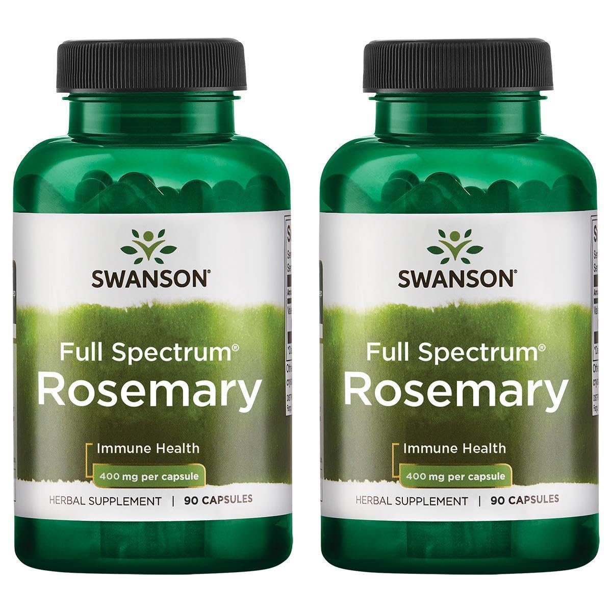 Swanson Rosemary Leaf Capsules 800mg front view